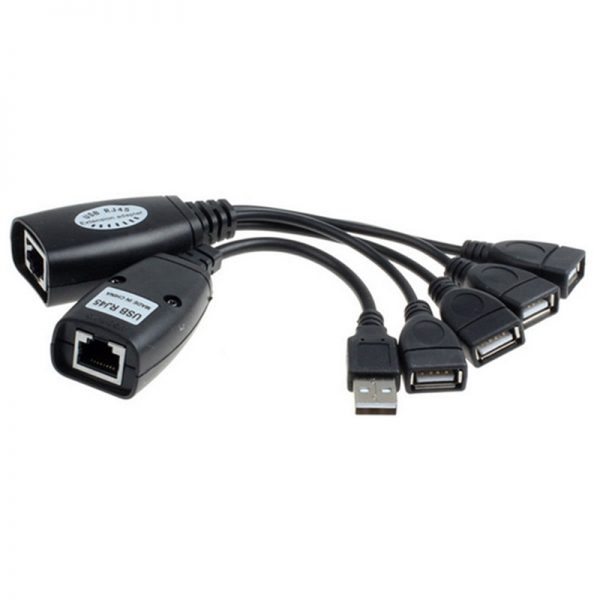 EXTENDER USB HUB 1 A 4 HASTA 45 METROS.COD:17165. LULOVA PS-6000