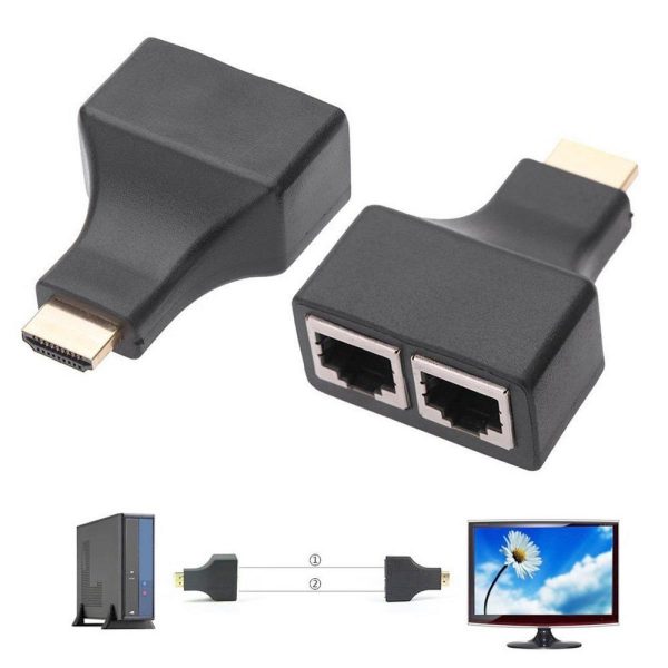 EXTENDER HDMI A 2 CABLES UTP HASTA 30 METROS. COD:10430, LULOVA PS-697 - Imagen 3