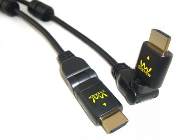 CABLE HDMI 4K @60HZ VERSION 2.0. 7 METROS CON CONECTOR GIRATORIO. COD:10001. SOLIDVIEW CB-739