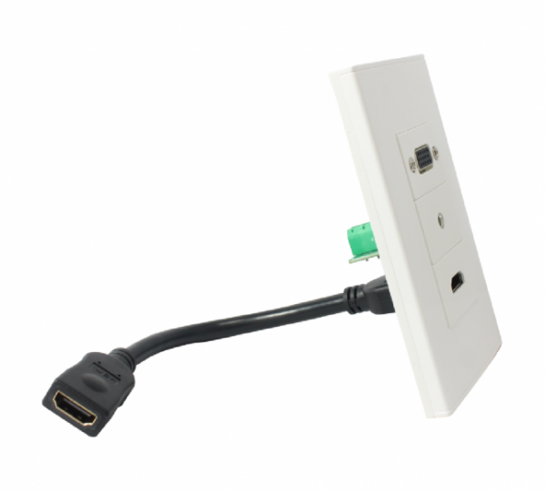 PLACA DE PARED HDMI, VGA, AUDIO 3.5 COD:17105. SOLIDVIEW MI-400 - Imagen 3