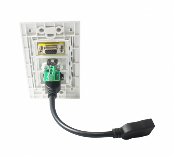 PLACA DE PARED HDMI, VGA, AUDIO 3.5 COD:17105. SOLIDVIEW MI-400 - Imagen 4