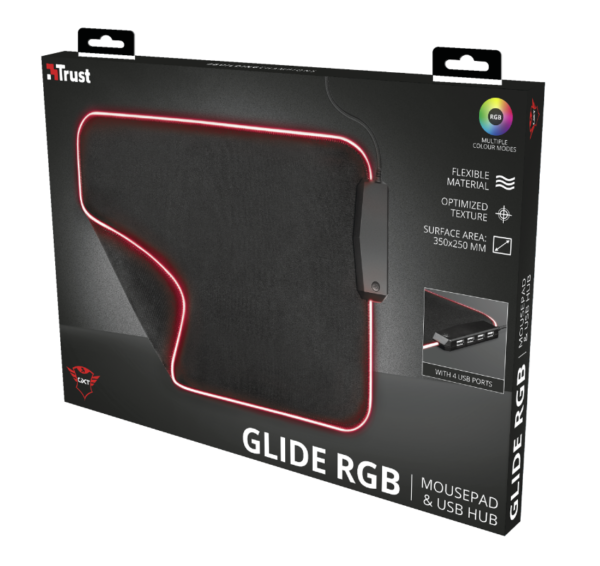 PAD MOUSE CON HUB USB GLIDE-FLEX RGB TRUST GXT 765 COD:40595 - Imagen 8