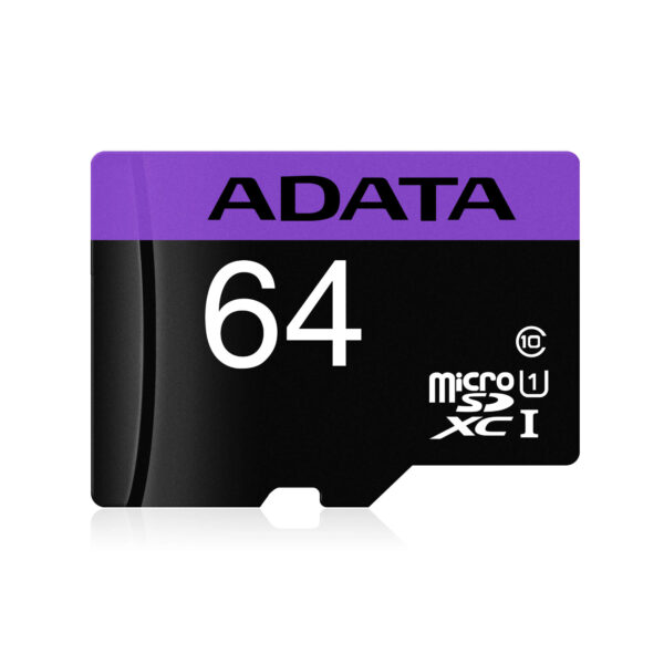 Memoria MicroSDHC ADATA  64GB Clase 10 UHS-I C/Adaptador Cod: 20184 - Imagen 3