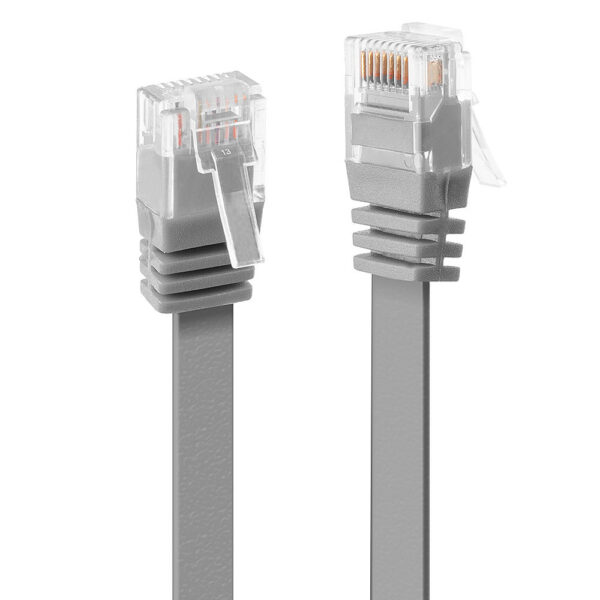 Cable de red plano U / UTP Cat.6 de 2 m, gris Cod: 30860