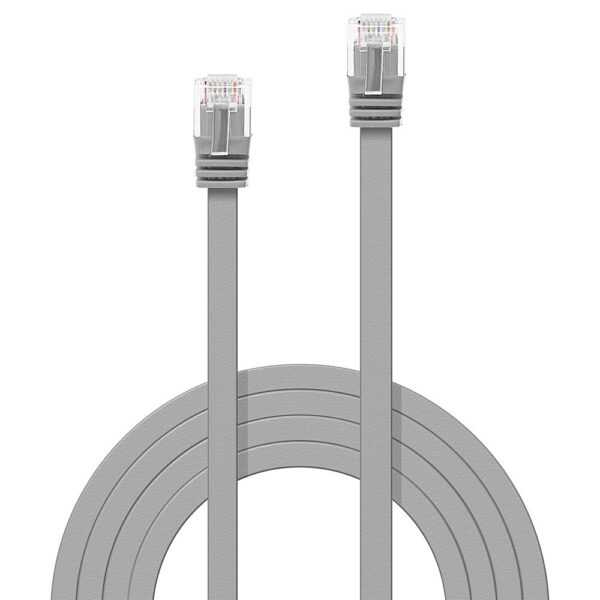 Cable de red plano U / UTP Cat.6 de 2 m, gris Cod: 30860 - Imagen 2