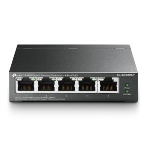 TL-SG1005P Switch no administrable de 5 puertos Gigabit, con 4 puertos PoE+ COD: 12942