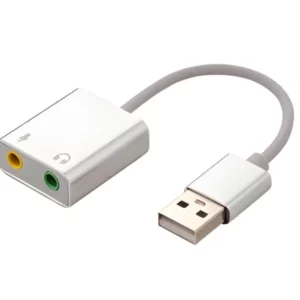 CONVERTIDOR DE AUDIO USB 2.0 A STEREO 3.5 METALICO MI-207A  COD: 20339