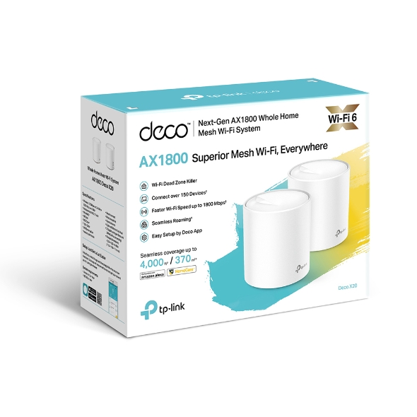 ROUTER TPLINK DECO X20 AX1800 WIFI 6 2 PACK COD: 15207 - Imagen 6