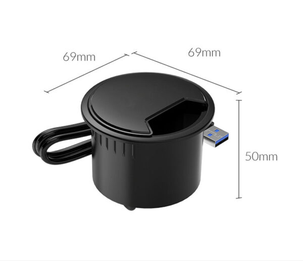 HUB DE MESA LULOVA GROMER USB 3.0 JACK STEREO COD: 18191 - Imagen 3