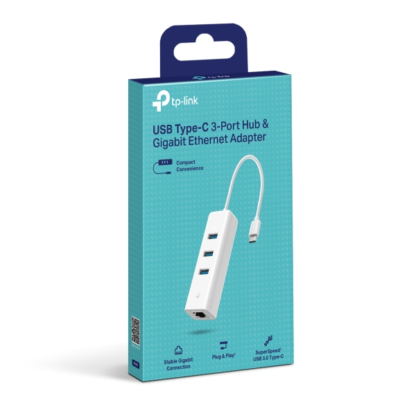 CONVERTIDOR USB C TPLINK A RED GIGIABIT Y 3 PUERTO USB 3.0 UE330C COD: 20487 - Imagen 8