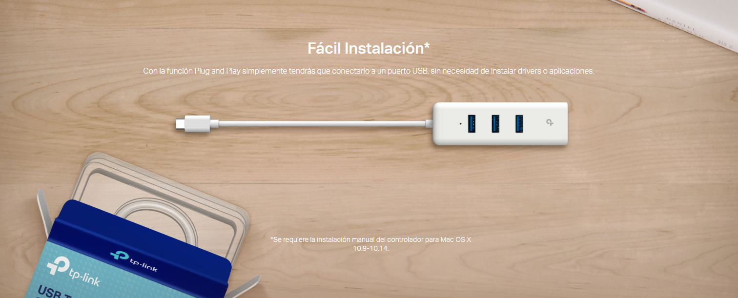 CONVERTIDOR USB C TPLINK A RED GIGIABIT Y 3 PUERTO USB 3.0 UE330C COD: 20487 - Imagen 7